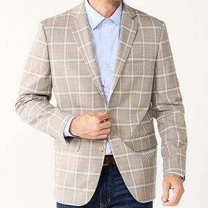 Sandstone Windowpane sports-coat 40R